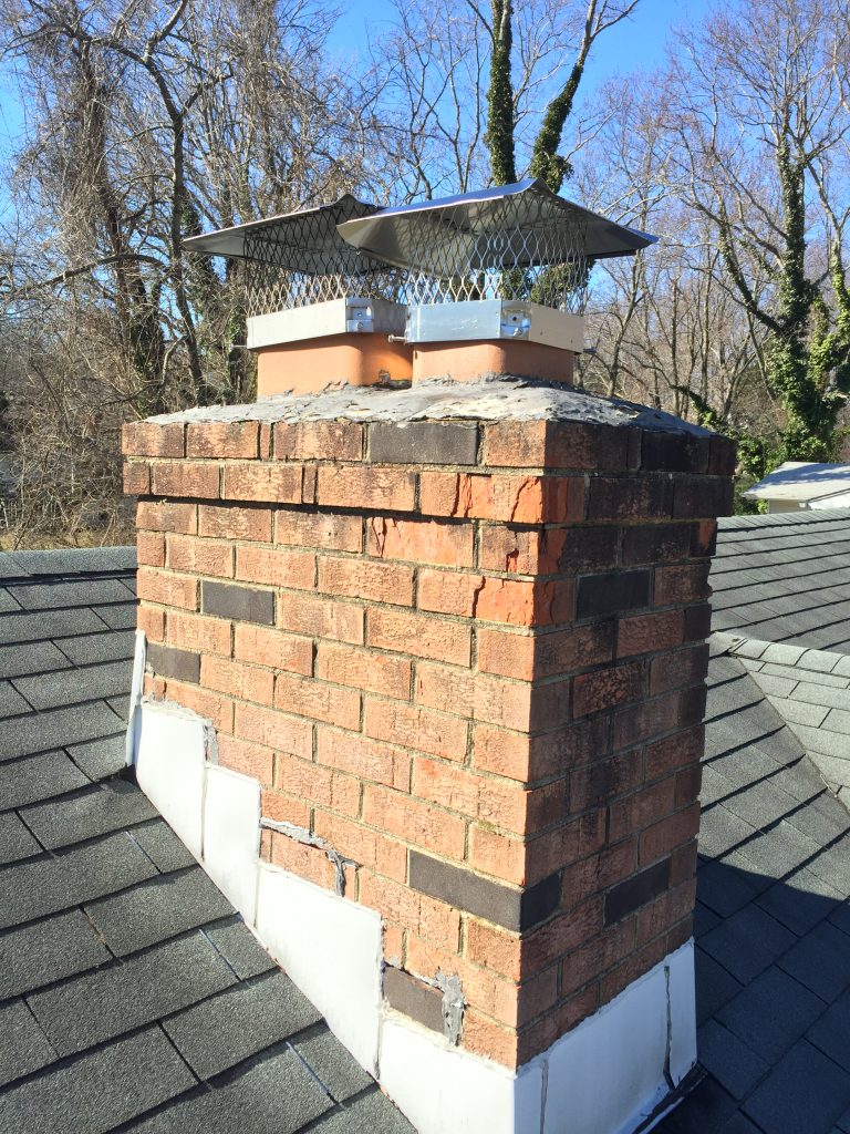 spalling chimney crown damaged mortar