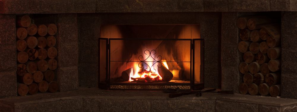wood burning fireplace in Maryland