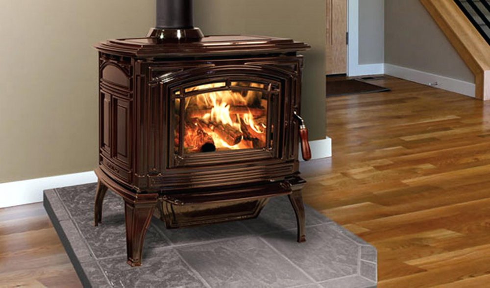 free standing stove installed in Maryland home