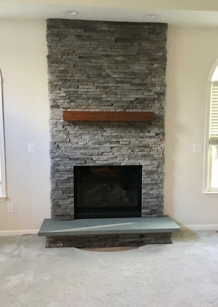 completed gas fireplace installation in Vienna, Va