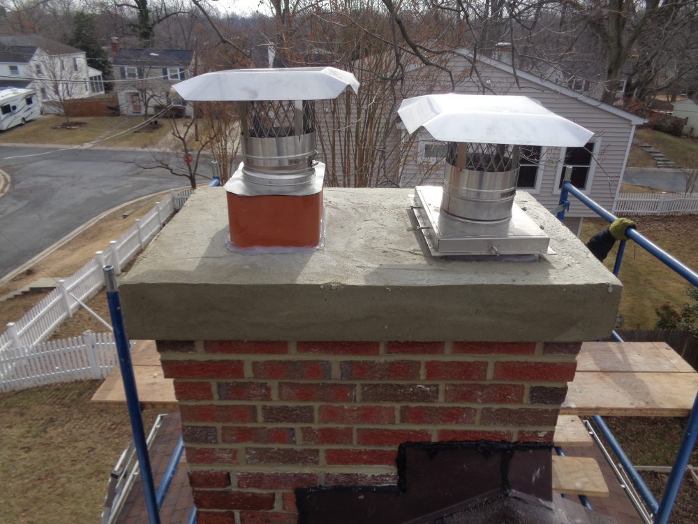 concrete cast in place chimney crown