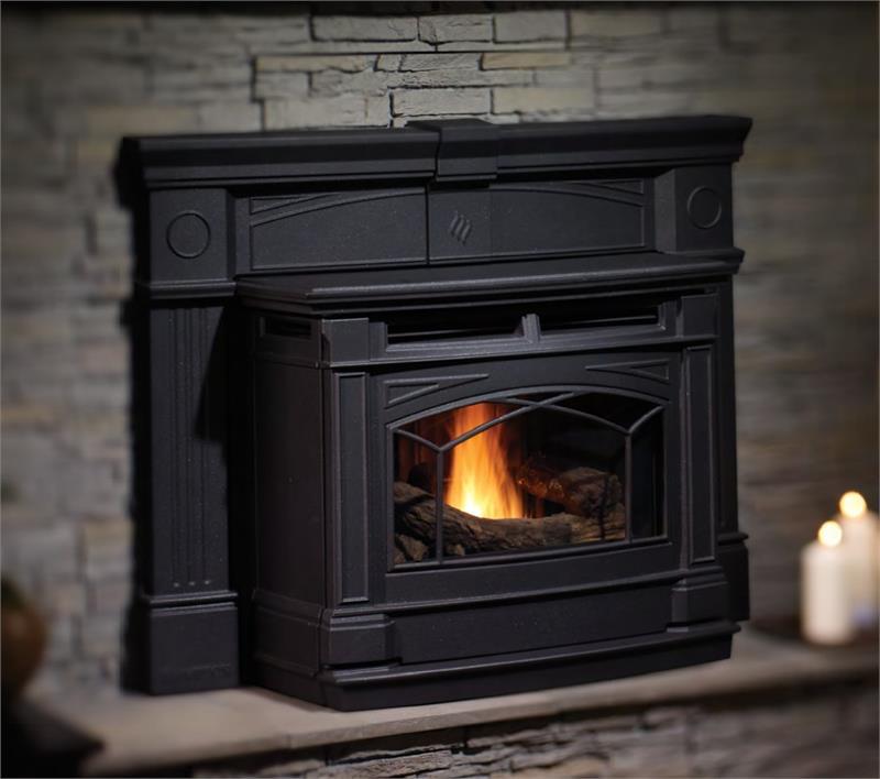 prefabricated gas fireplace installed