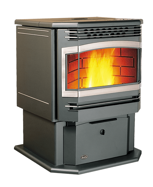 installed free-standing pellet stove in Howard County, MD