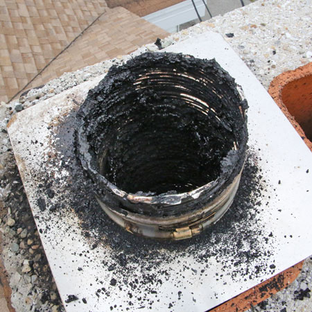 chimney clogged by creosote