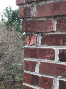 damaged chimney mortar