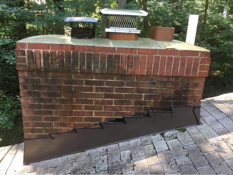 damaged chimney flashing