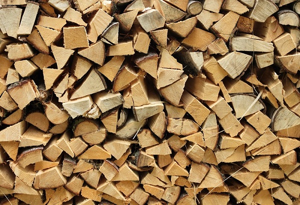 cured fireplace wood