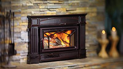 installed regency wood burning fireplace insert