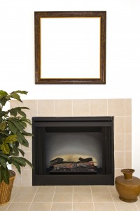 modern fireplace mantel