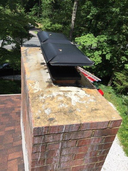 leaking chimney crown