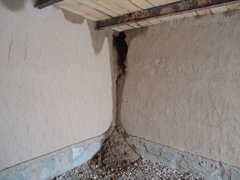 wall damaged by chimney leak