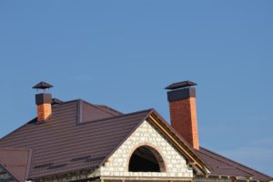 house with chimney and fireplace