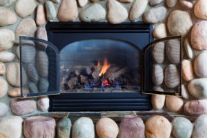 installed gas fireplace