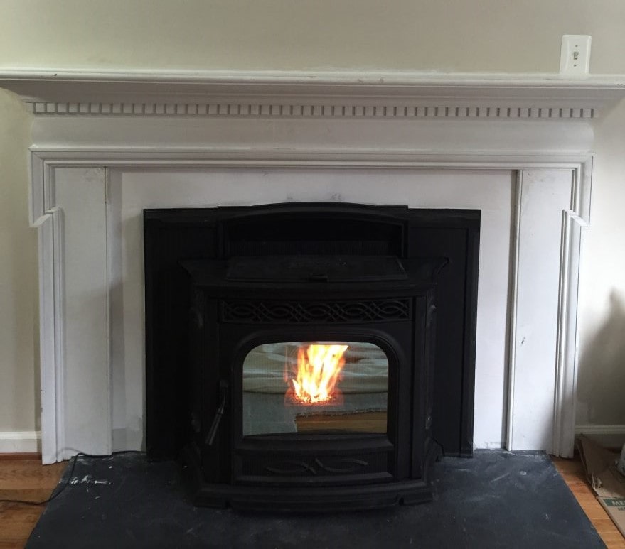 installed gas fireplace
